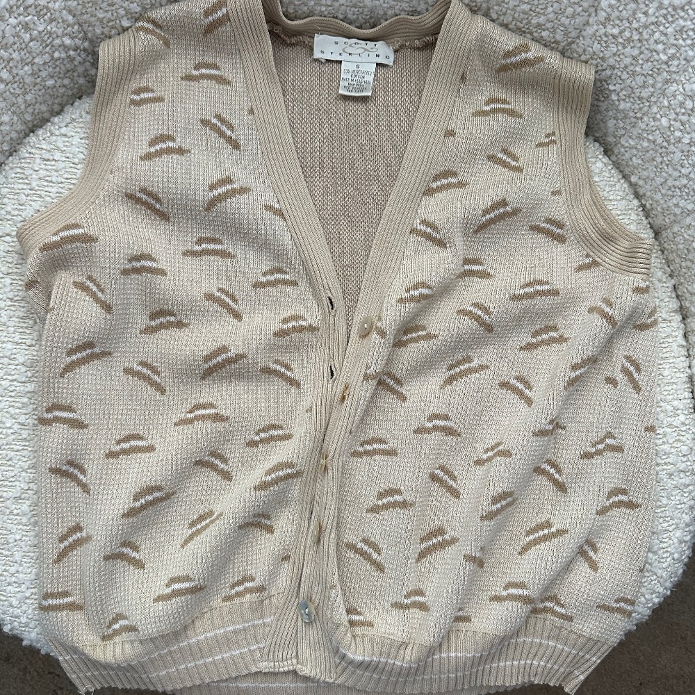 ⭐️Vintage Scott Sterling Fun Cream Vest